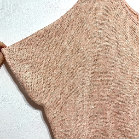 Forever 21 Short Sleeve Sweater Lace Top Light Pink size Small - Picture 2 of 7